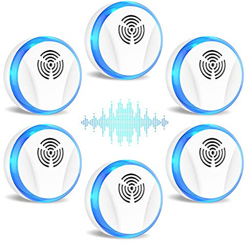 Lickoon 6 Packs Ultrasonic Pest Repeller, Electronic Pest Repeller, Indoor Pest Control for Insects, Cockroaches, Mice, Spiders, Ants, Insects, Pest Repeller