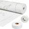 HEXIM Trockenbau, 50m Armierungsgewebe 160g/m², selbstklebendes Gewebeband 50mm, Fugendeckstreifen 50mm - Renovieruen & Sanieren mit Gewebebändern (50 m² Armierungsgewebe 100cm x 50m - Rolle)