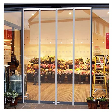 Isolierter magnetischer Türvorhang, transparent, wasserdicht, Thermovorhang für Krankenhaus, Schule, Terrasse, 2 mm dicke PVC-Platte für Wärme, winddicht, schalldicht, für den Außenbereich