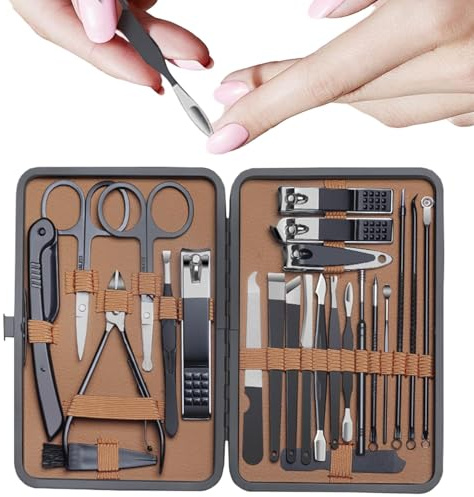 Kit De Manicura Para Uñas De Acero Inoxidable - Kit De Cuidado De Uñas De Acero Inoxidable - Kit De Cuidado De Uñas Versátil De Acero Inoxidable - Kit De Aseo De Uñas De Metal, Conjunto De Manicura