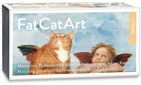 Fat Cat Art Memo | Gedächtnisspiel mit 36 Kunstwerken und Einer fetten Katze | Matching Game Featuring 36 Works of Art and a Chubby cat