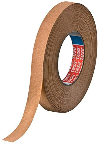 Tesa 04319-00008-00 Kurvenabdeckband Professional Hochgekreppt 50 m x 30 mm in gelb-braun