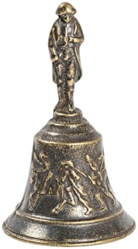 Campanello da tavolo in ottone brunito con manico Figura Napoleone
