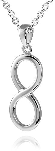 MATERIA Damen Anhänger Silber 925 Unendlichkeit unendlich Ewigkeit Symbol rhodiniert KA-360