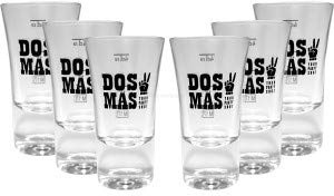 Dos Mas Shotglas Gläser-Set - 6x Shotgläser 4cl geeicht