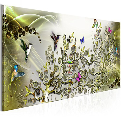 murando - Leinwandbild Abstrakt Baum Vogel, 120x40 cm, 1-teilig, Wohnzimmer | Hochwertige Leinwand, sofort aufhängbar, ideal fürs Wohn- oder Schlafzimmer, wasserfest und lichtecht, langlebig, stilvoll