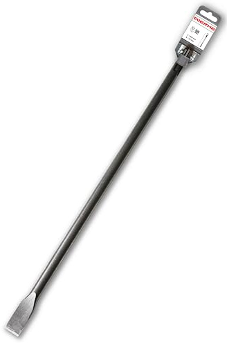 WERHE Profesional SDS Max cincel frío ancho 25 x 600 mm plano | para revoque y mampostería, SDS Max inserción, compatible con martillos perforadores comunes