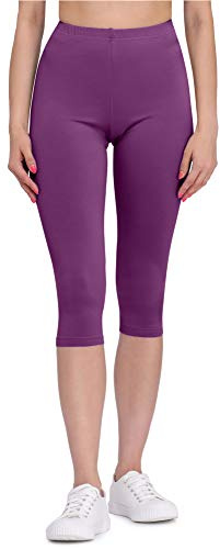 Bellivalini Leggings Donna 3/4 in Viscosa BLV50-148 | Vita elastica, tessuto morbido e vestibilità aderente con copertura alla caviglia per outfit quotidiani, casa e tempo libero