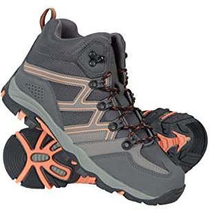 Mountain Warehouse Oscar II Kids Walking Boots - Footwear, Girls & Boys Shoes - Hiking, Outdoors Dark Grey Junior Shoe Size 1
