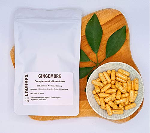 GINGEMBRE 200 capsule dosate da 500 mg involucro capsula 100% vegetale - integratore alimentare