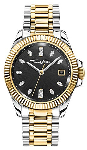 Thomas Sabo Montre pour Femme Bicolore Or Argent Acier, Acier Argenté