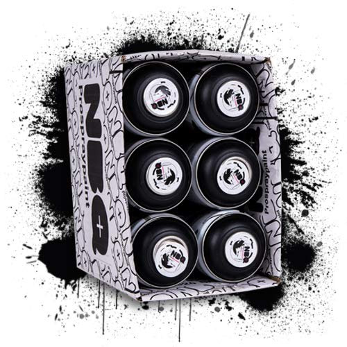 NBQ Packs Pintura en Spray Acabado Mate Arte Calle Restauración Decoración DYV Graffiti Baja Impresión (NEGRO, 6)