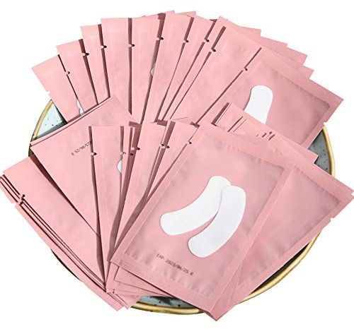 50 Paare Augenpads für Wimpernverlängerung Wimpern Pads Augenpads Wimpern Augen Patches Wimpernverlängerung Pad Zubehör Under Eye Pads for Eyelash Extensions Gut Bleiben-Lunamoon (Mini Pink)