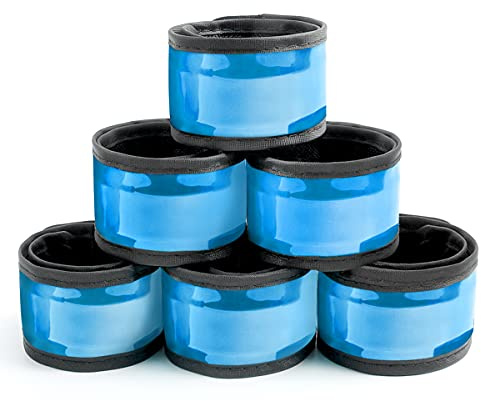 esonstyle Confezione da 6 Braccialetti LED Luminosi a Schiaffo per la Sicurezza Notturna, Ideali per Ciclismo, Camminate, Corsa, concerti, Campeggio e Sport all'aperto.