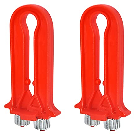 2 Stück Bienenstock Werkzeug Bienenzucht Drahtspanner Imkereibedarf Hive Rahmenwerkzeug Kabelspanner Crimper mit Metallräder und Kunststoffgriff Imkereiausrüstung - Rot