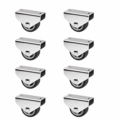 SOTECH Lot de 8 Roulettes caissons PASSAU (Ø 30 mm, pour montage sous-structure, gris foncé) Roulette fixe Idéale pour les caissons de lit et les tiroirs au sol