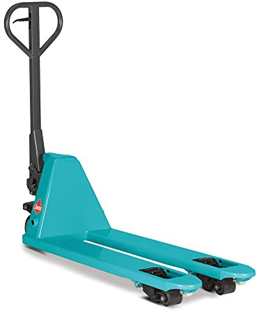 Ameise Hubwagen PTM extraschmal | 2.000kg Tragkraft | 1.150mm Gabellänge | 450mm Gabeltragbreite | Lenkrad aus laufruhigem Vollgummi | Einfach-Gabelrollen aus robustem Polyurethan
