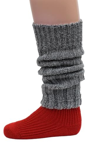Hirsch Natur - Scaldapolpacci per Bambini in Lana Merino a Maglia Grossa 100% Lana Vergine (kbT), Taglia unica