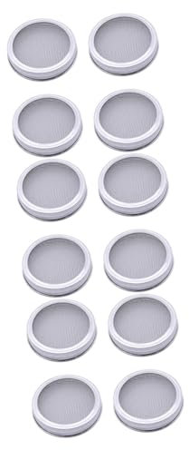 BESTonZON 12 STK Bohnensprossen Deckel Mesh-Deckel Netzdeckel für Einmachgläser Salat Bildschirm Filter Keimdeckel für Gefäße sprießende Deckel breiter Mund Startseite Sieb Einmachglas kann
