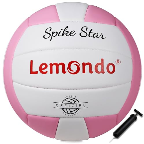 Lemondo Volleyball PU Weich Beachvolleyball Soft Wasserfest mit Pumpe Indoor Outdoor Wasserball Ball für Spiel Training Strand Bälle(mit Pumpe)