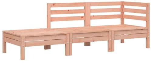 vidaXL Gartensofa 3-Sitzer, Outdoor Sofa mit Latten-Design, Gartencouch Modular, Gartenmöbel Gartengarnitur Sitzgruppe, Massivholz Douglasie