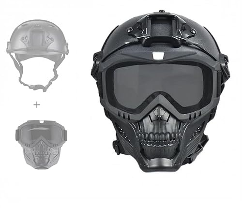 Tactical Airsoft Schnelle Helm PJ Art/Abnehmbare Gesichtsmaske Motorradbrille Für Paintball Sport Jagdschießen im Freien