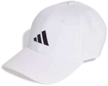 adidas Unisex Baseball Cap Cotton New Logo, White/Black, XXS-XS