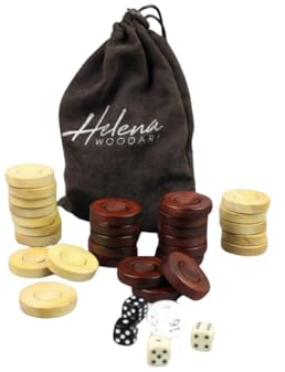 30 mm Helena Backgammon-Stücke aus Holz