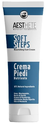 Crème Pieds Fissurés Forte 250 ml avec Urée Niacinamide et Romarin | Traitement Hydratant Exfoliant pour Talons Callosités Duroni | Action Anti-odeur Adoucissant Parfumé | Aesthete