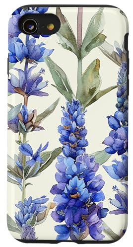 iPhone SE (2020) / 7 / 8 Anise Hyssop Flower Watercolor Pattern Graphic Case
