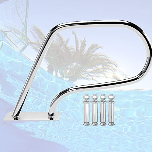 GODFSAHG Pool Handrails Swimming Pool Safety Hand Rail, Stair Pool Hand Rail Rated 250Lbs Load Capacity, Pool Handrail with Screws/22 * 30 inch