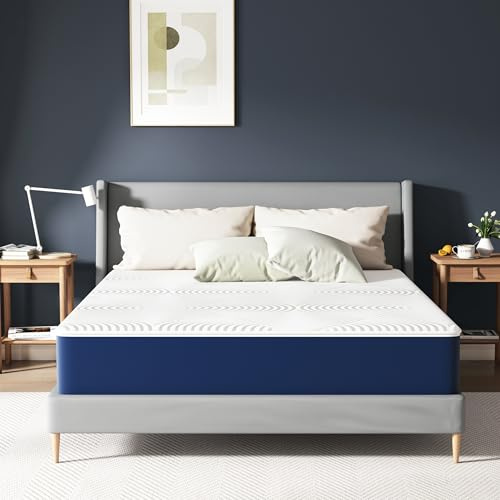 Matoresu Materasso singolo da 25 cm, con memory foam in gel traspirante e coprimaterasso rimovibile, allevia la pressione e il dolore alla schiena, di media fermezza, con supporto ai bordi