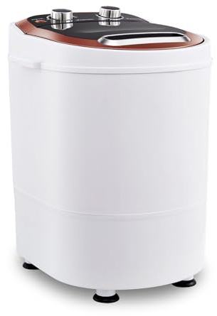 TUKAILAI Mini Waschmaschine, Camping Waschmaschine für 3 kg Wäsche, 2 in 1 Reisewaschmaschine Schleuder, Mobile Waschmaschine Single Tub Nicht elektrische Waschmaschine Spin Trockner mit Timer Control