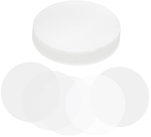 PATIKIL 1.9in (48mm) Pellicola Distintivo, 100 Pcs Trasparente Cerchio Mylars Plastica Pellicola Tondo 1.5 Inch 37mm Forniture per Creazione Bottoni Fai Da Te Arte Artigianato