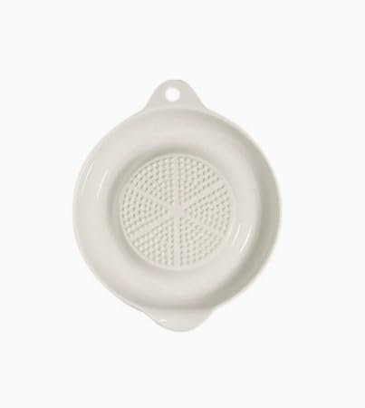 Annlpoy Rallador de cerámica, rallador de jengibre y ajo, con cepillo, fácil de limpiar, resistente al calor y apto para lavavajillas y microondas