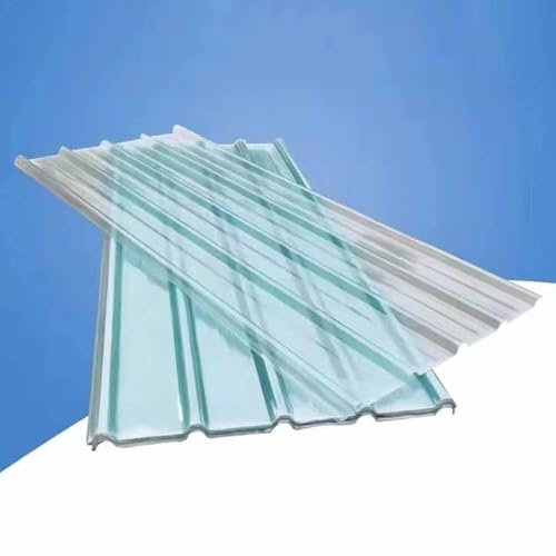 5 PCS Clear Polycarbonate Roofing Sheet 3ft wide Splicable Corrugated Plastic Greenhouse Shed Canopy Transparent Insulation Day Lighting Panels Easy Cut Covering Panel for Outdoor(CLEAR 1mm,1m/3.3ft)