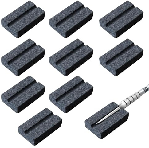 DGMI 10er-Set Dart Schleifstein für Metall Darts,Dart Sharpener für Steel Dartpfeile,Dart zubehör mit V-förmiger Rille Dartpfeile für Dart Point Spitzer