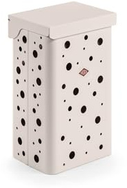 WESCO Wäschebox Single in der Farbe sand matt aus pulverbeschichtetem Stahlblech gelocht, 1x 32 Liter Kunststoffeinsatz in weiß, für Schrankausstattung geeignet, Maße: 34,5 x 27,0 x 55,5 cm