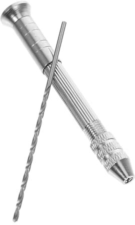 Housoutil Taladro Manual para Hacer Velas de Metal Plata Multifuncional Mini Brocas de Precisión para Proyectos Artesanales y Detalles Intricados