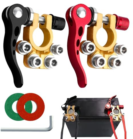 2 Stücke Batterieklemmen 12v Polklemme,Batterieklemmen,Polklemmen Autobatterie 12v,Batteriepolklemmen,Batteriepolklemmen 12v,Batterie Klemmen für Autobatterie 12v,Geeignet für Autos, LKWs, Züge.