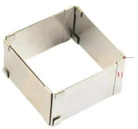 ZYFHYU Moule à gâteau carré réglable en Acier Inoxydable, Anneau à Mousse, Moule à pâtisserie, Accessoires de décoration de gâteaux pour Les Desserts(8-15cm)