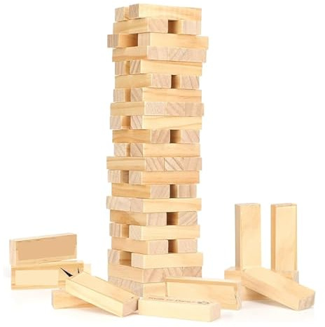 ZEEYUAN Bloques de Madera para Parejas, 48 Piezas, Regalo de San Valentín de Estilo español para él y Ella