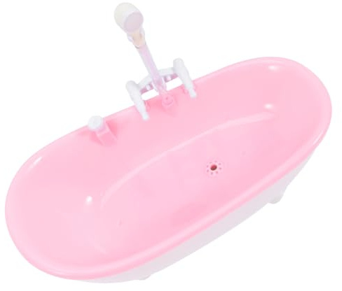 FUNOMOCYA Mini Electric Doll Bathtub with Water Sprayer Small Pretend Play Bath for Realistic Miniature Bathtub for Doll Washing and DIY Micro Landscape Decoration Fun Gift for Boys