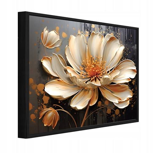 WallArena Leinwand Bilder Blumen 100 x 70 cm | Format: 100 x 70 cm (BxH) - einteilig auf Canvas Leinwand mit Rahmen. Das, Aufhängefertig: Das moderne Wandbild ist
