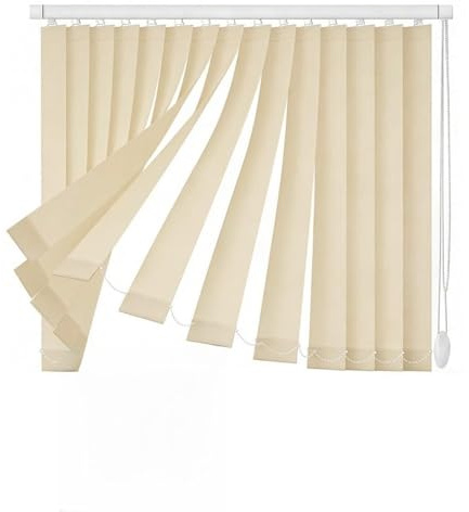 Lamellenvorhang Blickdicht Verdunkelungslamellen 60 70 90 120 150 180 220 260 300cm, Schienen-Lamellen-Set, Sichtschutz Lamellen Jalousie Für Fenster Büro Zuhause Innen, Beige(W160cm*H170cm)