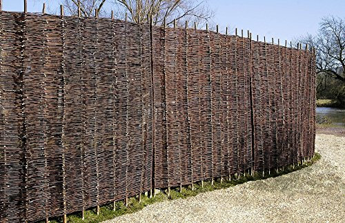 Papillon Premium Willow Hurdles Garden Traditional Fencing Woven Fence Panel 1.82m x 1.82m (6ft x 6ft)