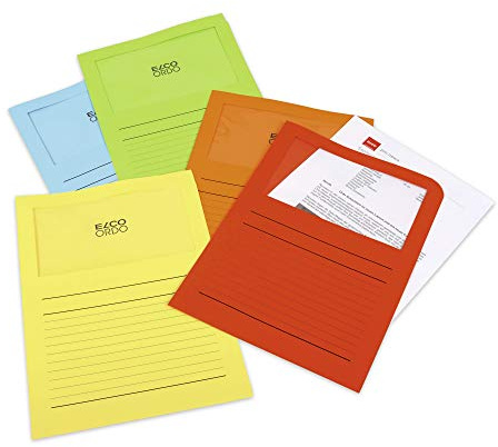 Elco Ordo Classico Chemises à fenêtre – 5 x 2 couleurs assorties - lot de 10