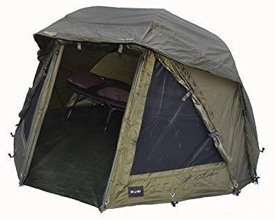 Carpline24 Angelzelt Economic Brolly System oder passender Zelt-Überwurf als Winterskin I 1-Person Camping Kuppel-Zelt I schneller Aufbau I Karpfenzelt wasserdicht 10.000mm Wassersäule