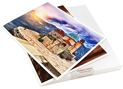 Elegance Velvet 8.5 in x 11 in, 25 Sheets is a Premium Matte 310 gsm, Cold Pressed Bright White Museum Grade Fine Art Inkjet Paper, Compatible with Most Dye-Based and Pigment Printers