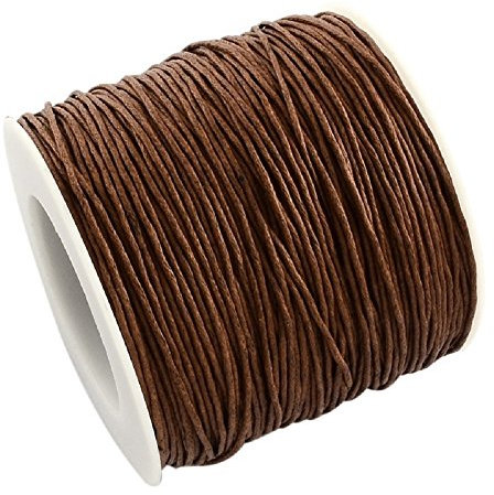 L'attrape-rêve - Cordoncino marrone scuro in cotone cerato, spessore: 1 mm, Lunghezza: 5 Metri